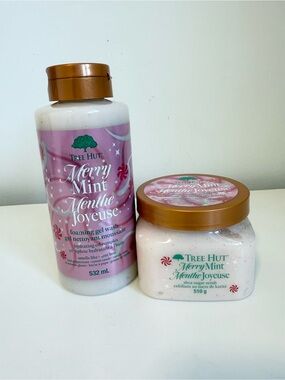 NEW Tree Hut Merry Mint Foaming Gel Wash & Shea Sugar Scrub